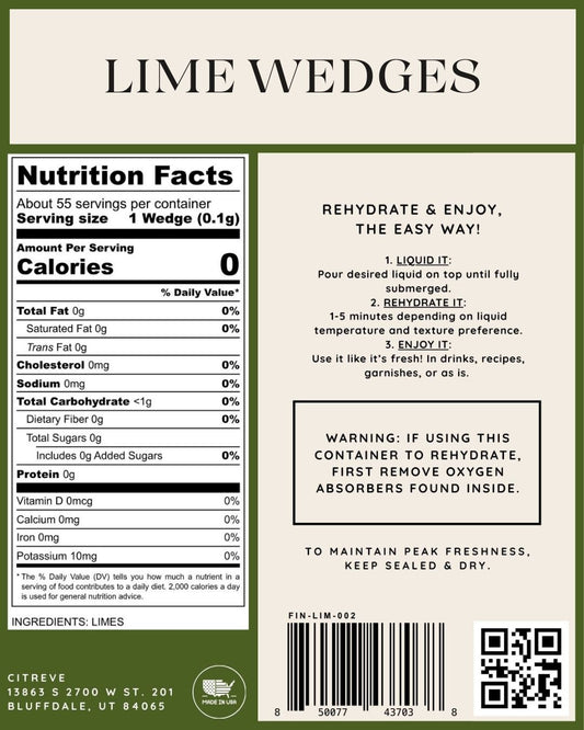 Freeze-Dried Lime Wedges