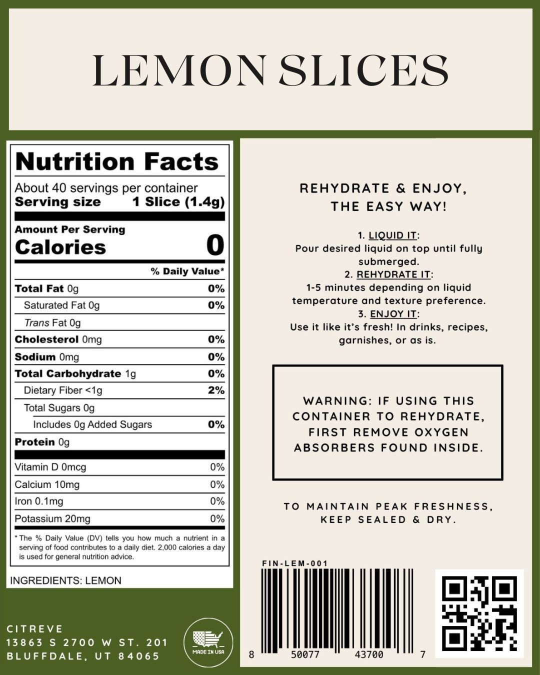 Freeze-Dried Lemon Slices