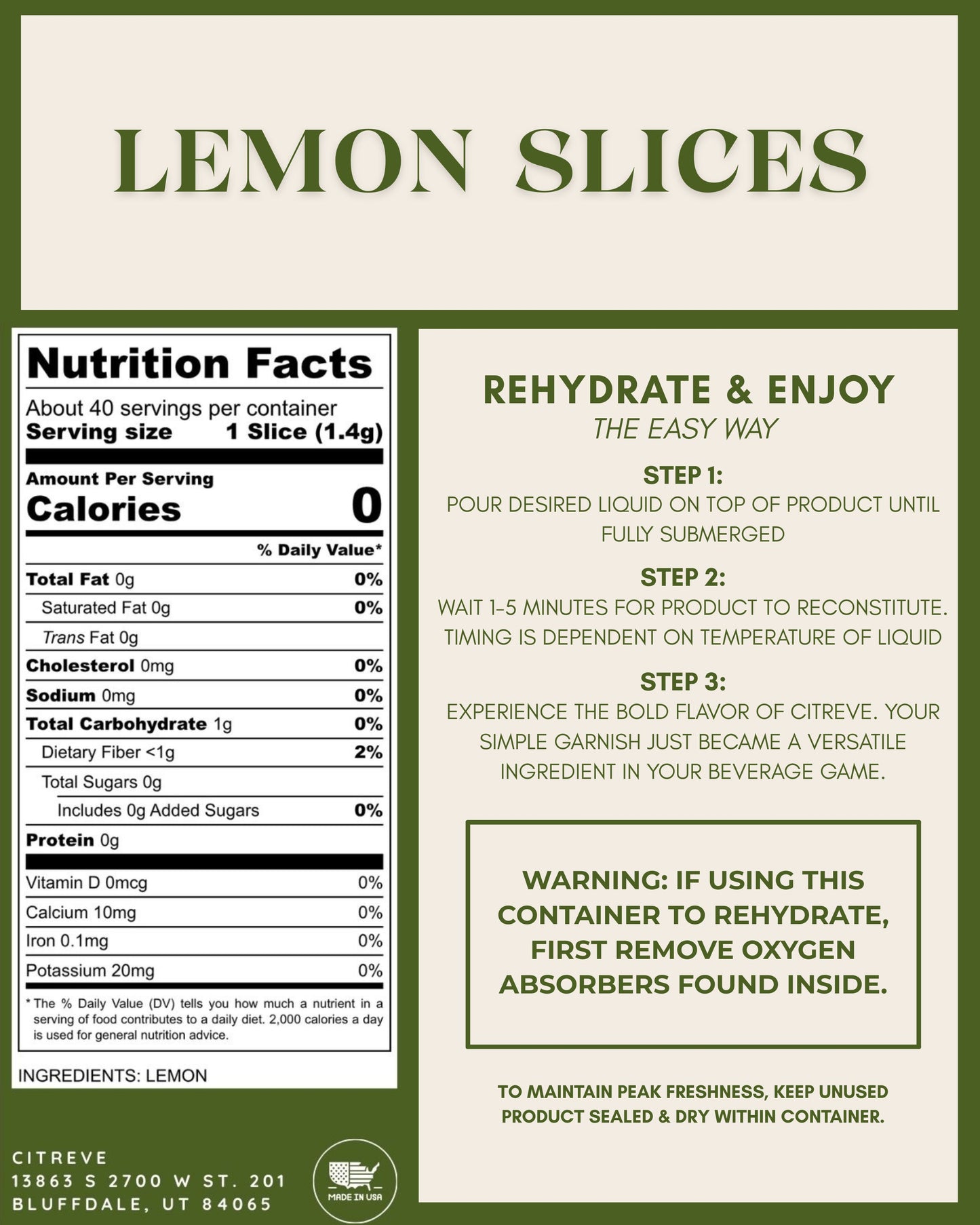 Freeze-Dried Lemon Slices