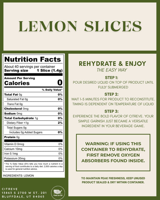 Freeze-Dried Lemon Slices