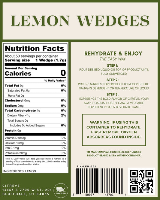 Freeze-Dried Lemon Wedges