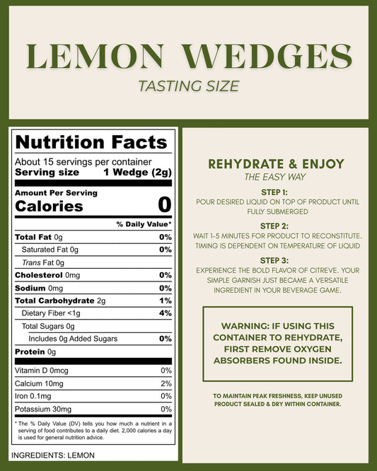 Tasting Size - Freeze-Dried Lemon Wedges