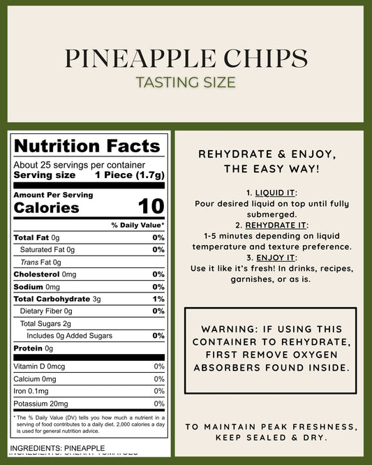 Tasting Size- Freeze-Dried Pineapple Chips