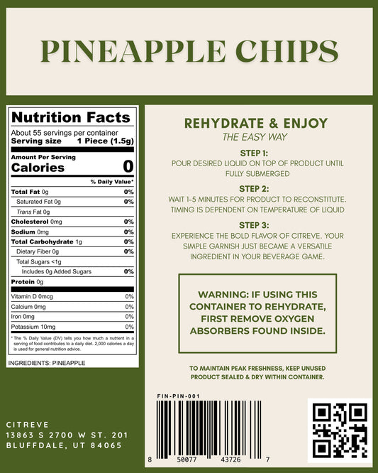 Freeze-Dried Pineapple Chips