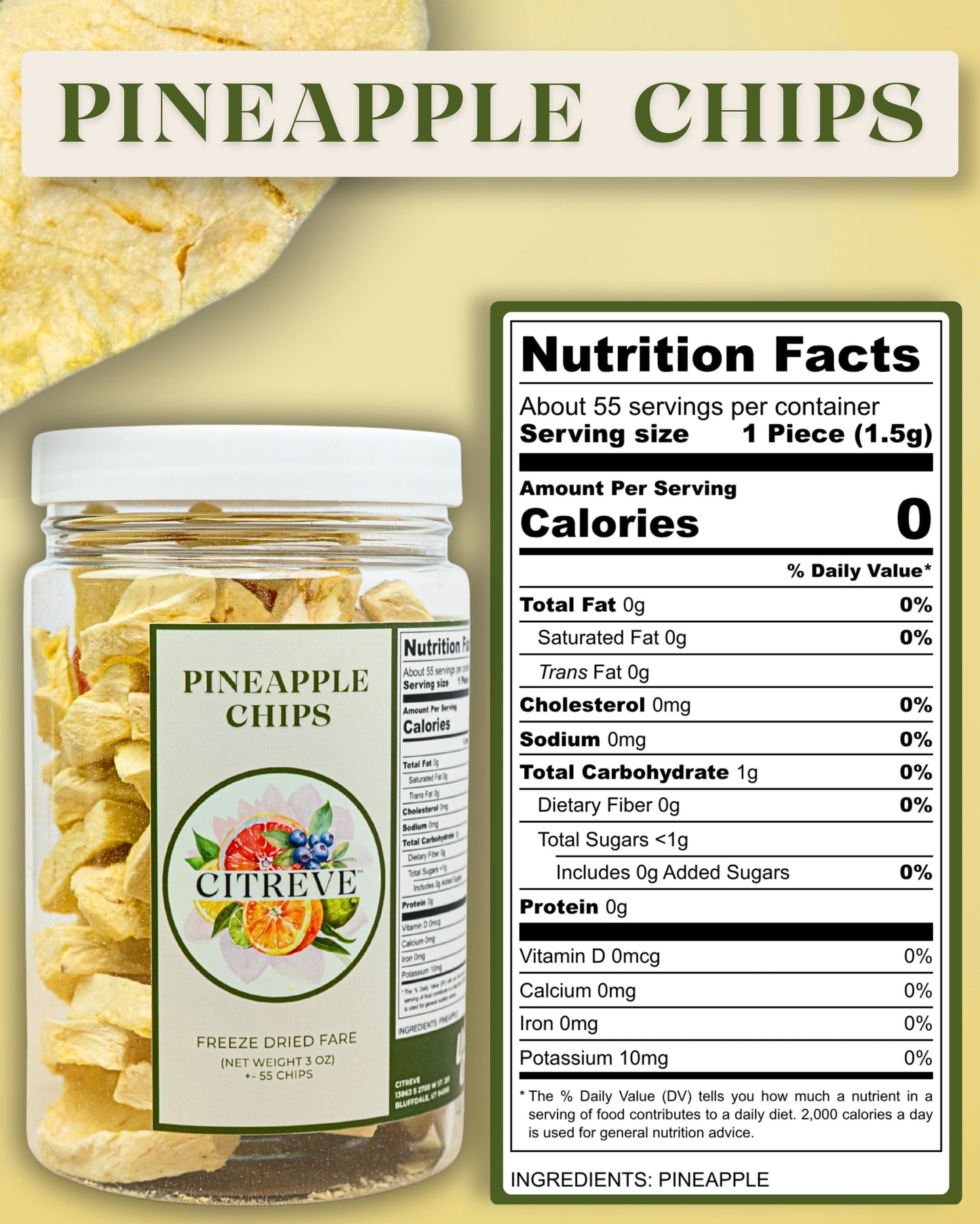 Case- Freeze Dried Pineapple Chips