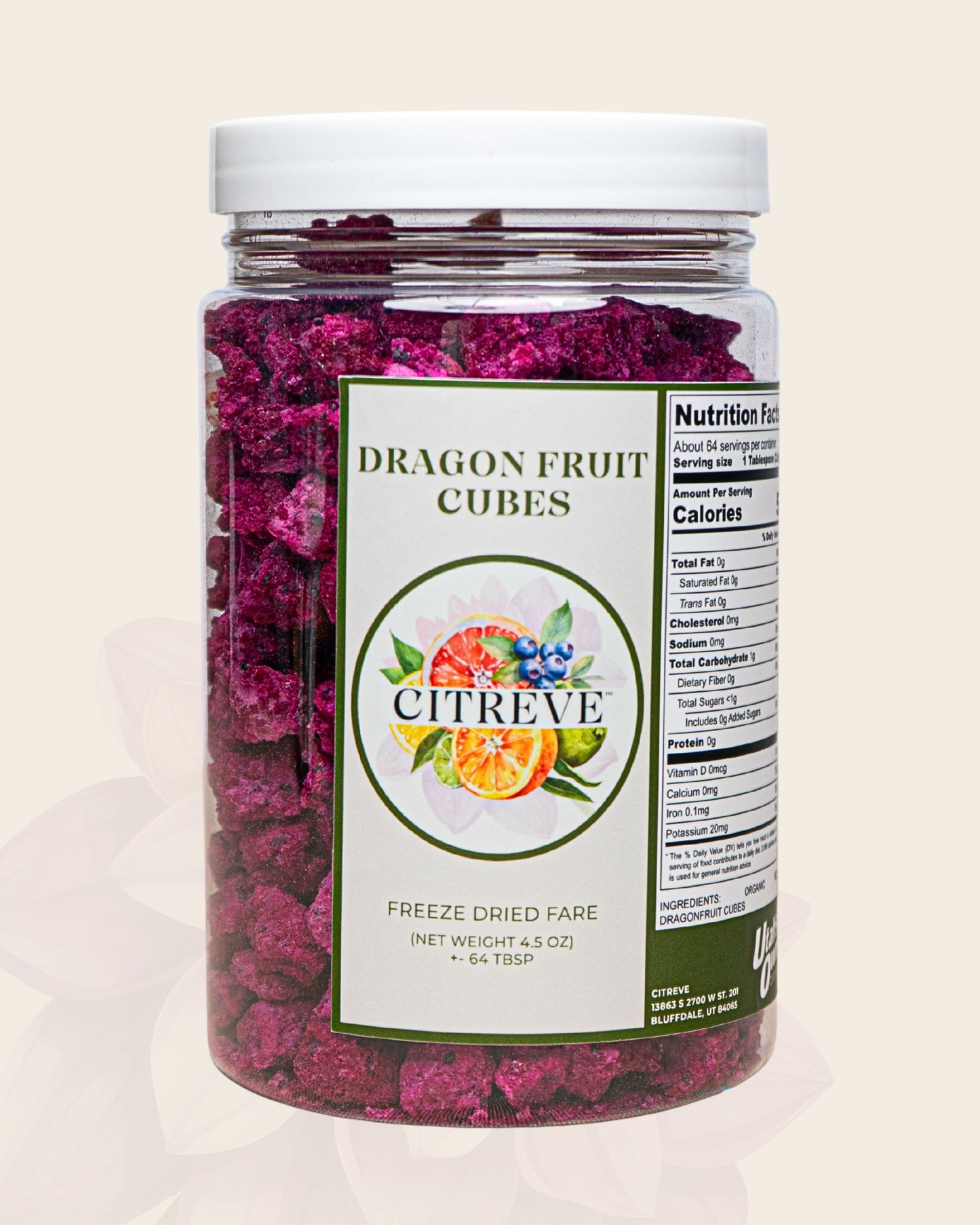 Case- Freeze Dried Dragon Fruit Cubes