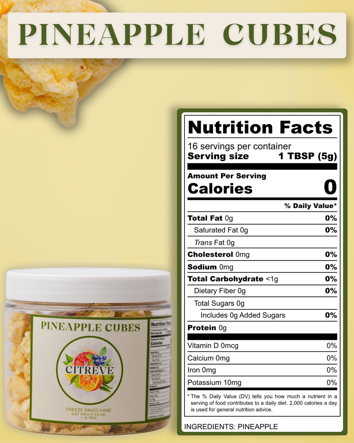 Tasting Case - Freeze Dried Pineapple Cubes