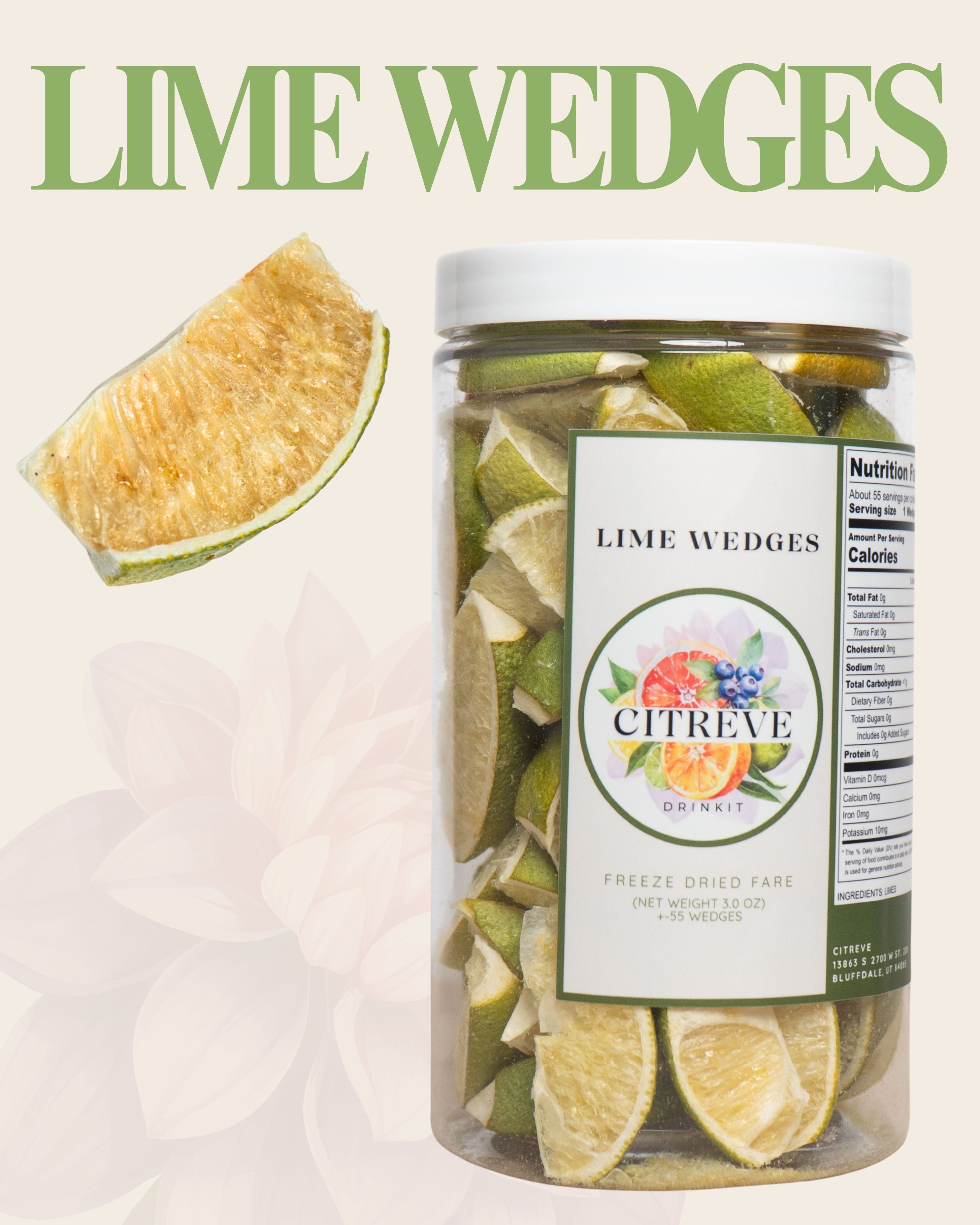 Freeze-Dried Lime Wedges