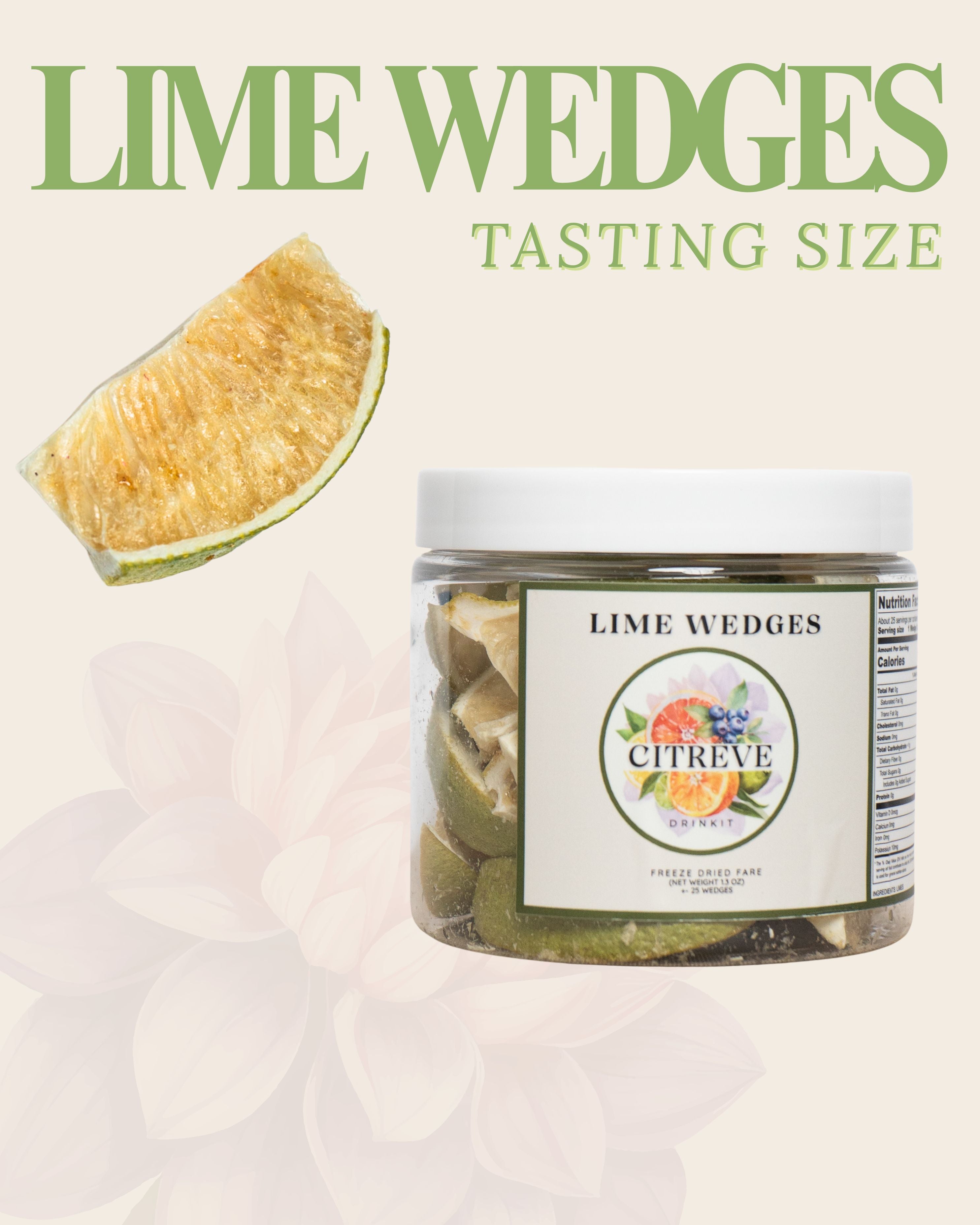 Tasting Size - Freeze-Dried Lime Wedges
