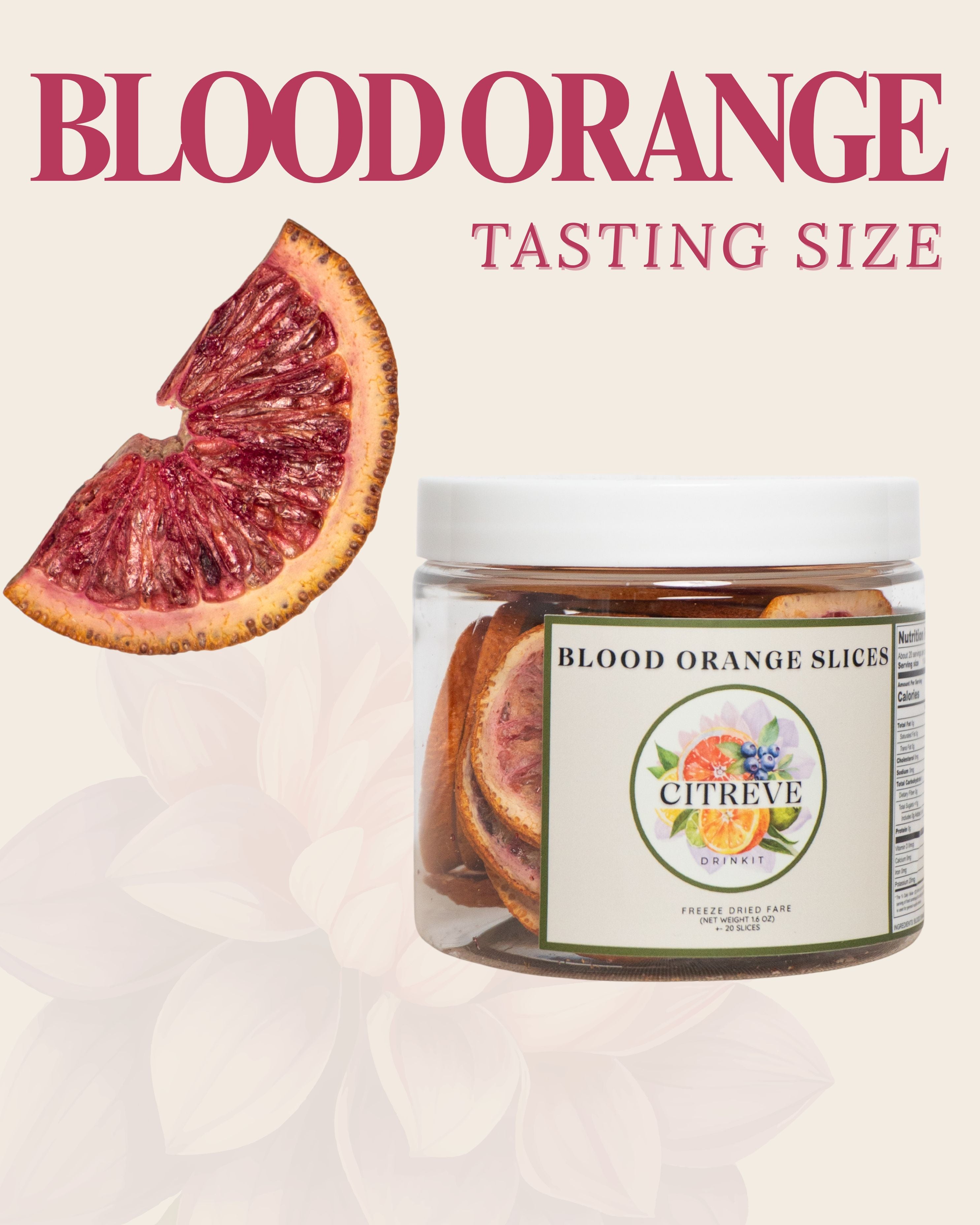 Tasting Size - Freeze-Dried Blood Orange Slices