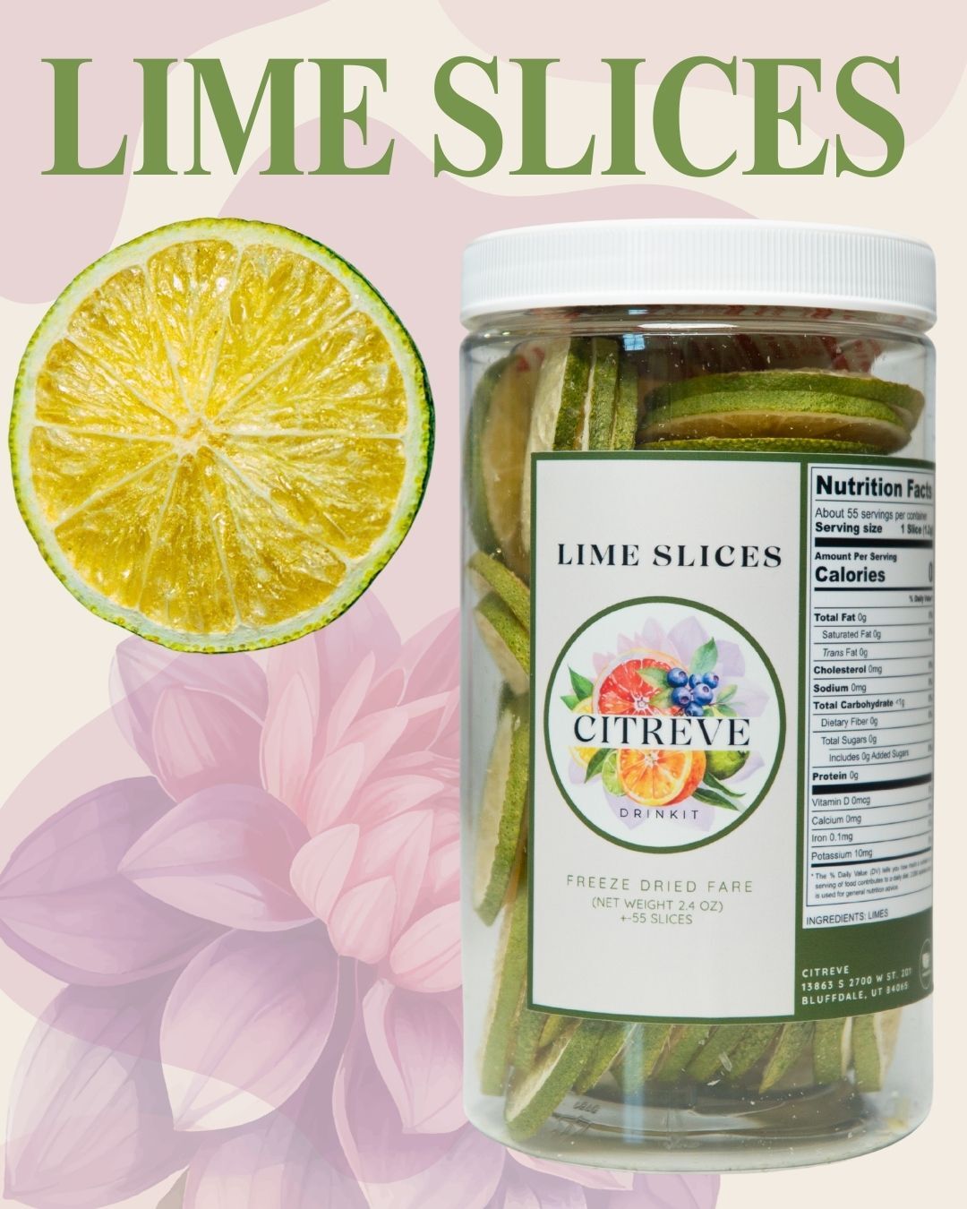 Freeze-Dried Lime Slices