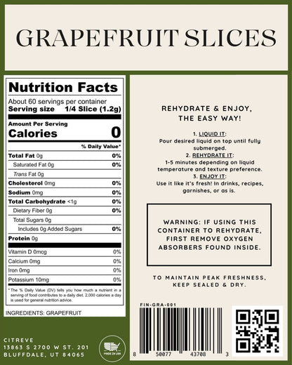 Freeze-Dried Grapefruit Slice