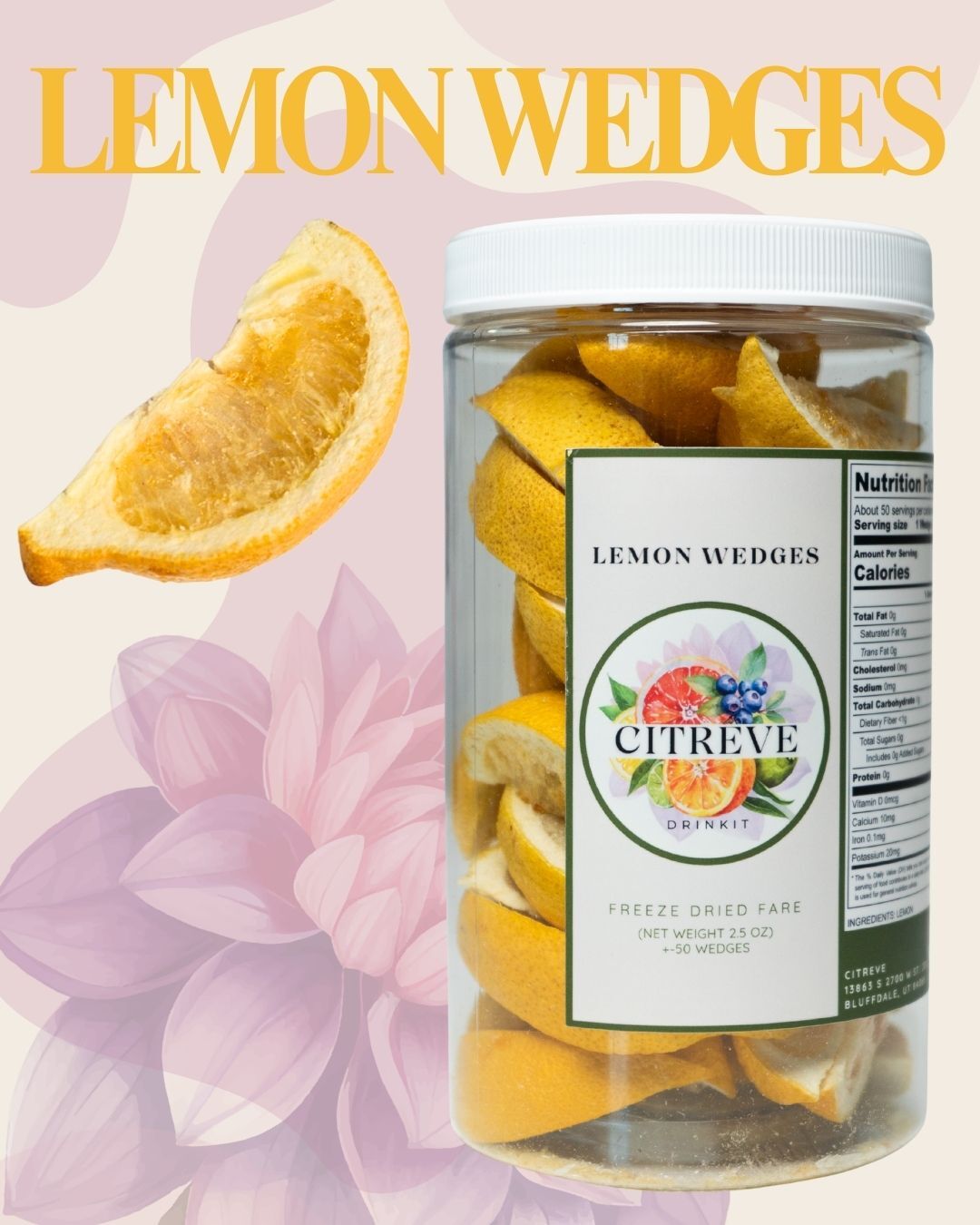 Freeze-Dried Lemon Wedges