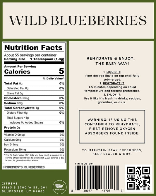 Freeze-Dried Wild Blueberries