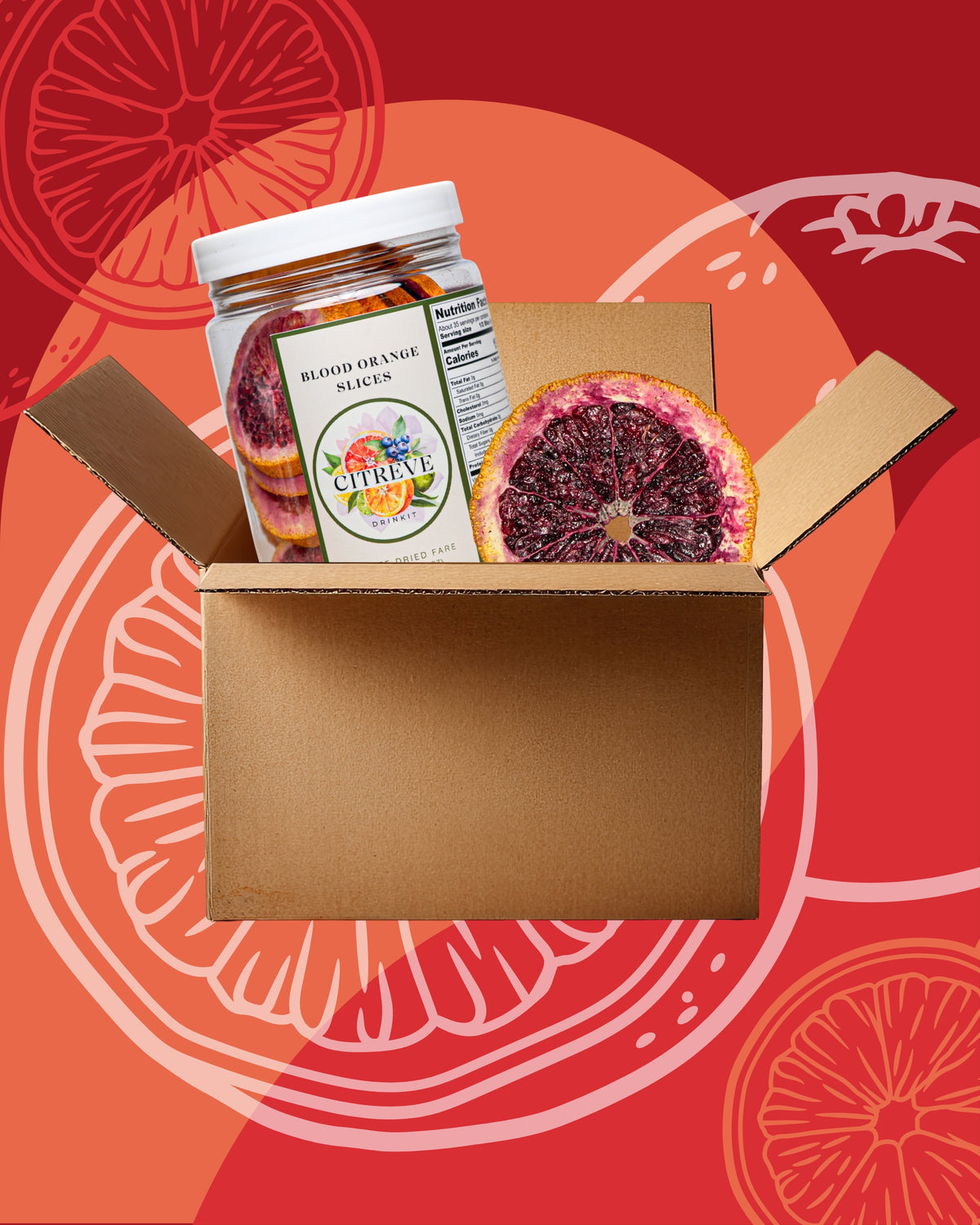 Case- Freeze Dried Blood Orange Slices