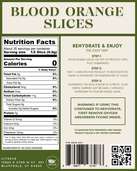 Freeze-Dried Blood Orange Slices