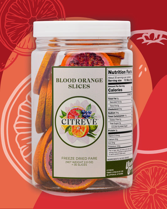 Freeze-Dried Blood Orange Slices