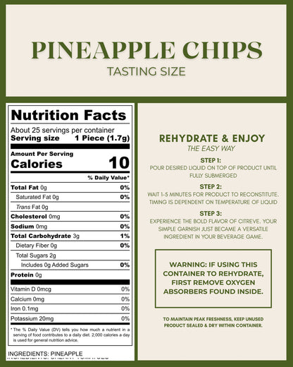 Tasting Size- Freeze-Dried Pineapple Chips