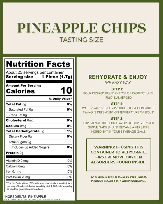 Tasting Size- Freeze-Dried Pineapple Chips