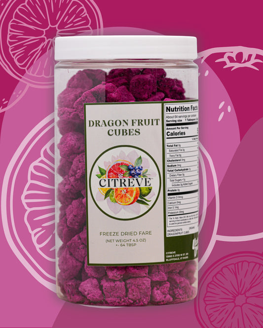 Freeze-Dried Dragon Fruit Cubes