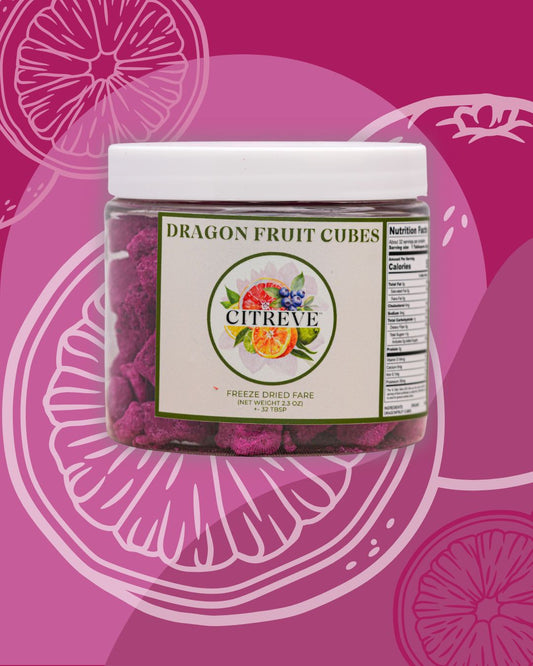 Tasting Size- Freeze-Dried Dragon Fruit Cubes