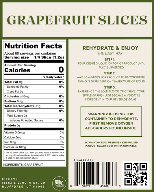 Freeze-Dried Grapefruit Slice