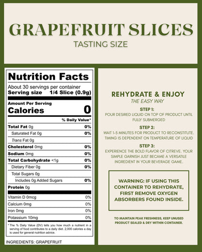 Tasting Size - Freeze-Dried Grapefruit Slices