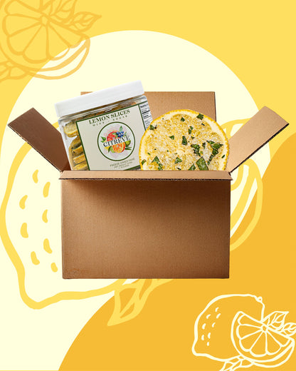 Tasting Case - Freeze Dried Lemon Slices with Mint + Sugar