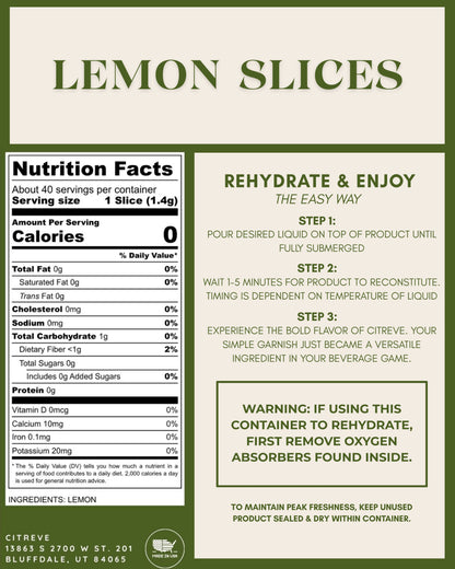 Freeze-Dried Lemon Slices