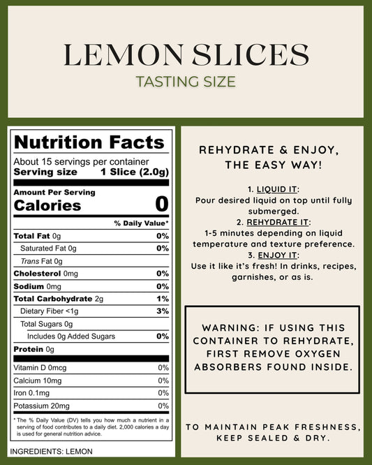 Tasting Size - Freeze-Dried Lemon Slices