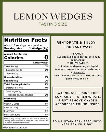 Tasting Size - Freeze-Dried Lemon Wedges