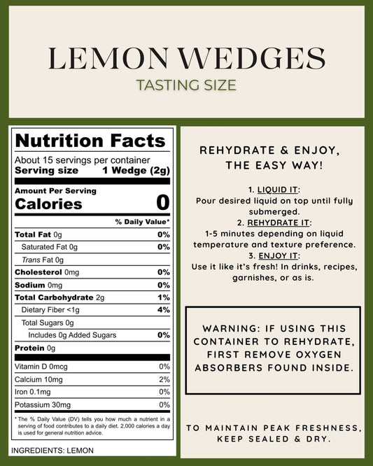 Tasting Size - Freeze-Dried Lemon Wedges