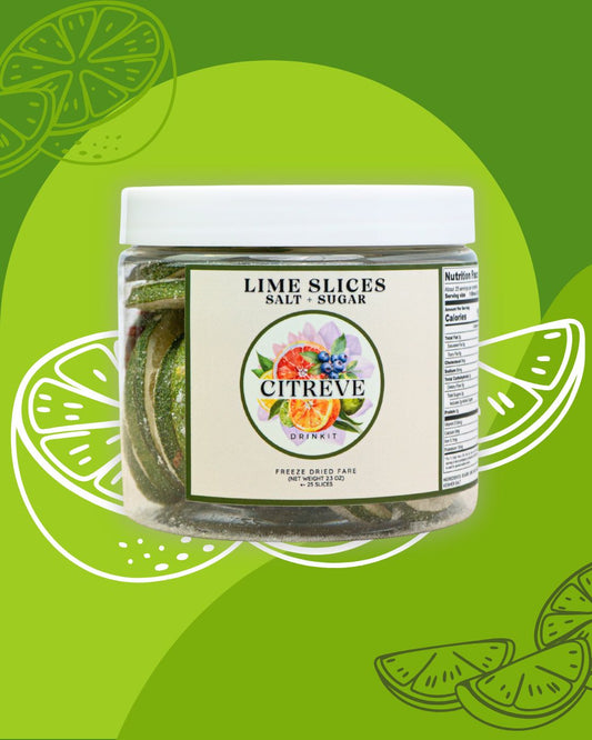 Tasting Size - Freeze-Dried Lime Slices with Kosher Salt + Sugar