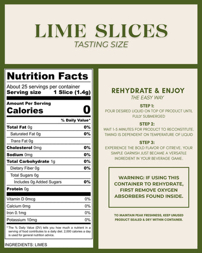 Tasting Size - Freeze-Dried Lime Slices