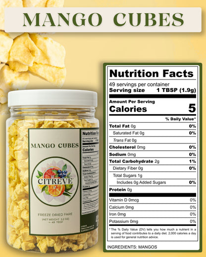 Freeze Dried Mango Cubes