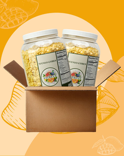 Bulk Case - Freeze Dried Mango Cubes