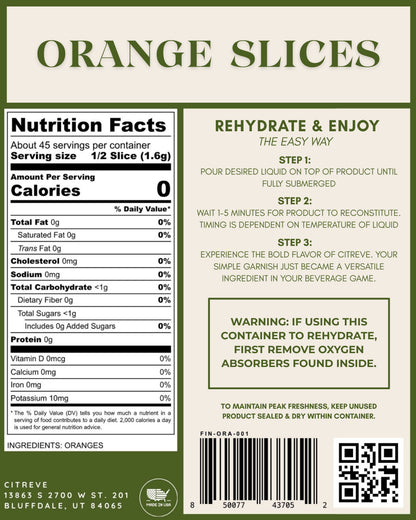 Freeze-Dried Orange Slices