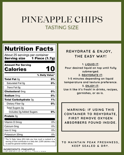 Tasting Size- Freeze-Dried Pineapple Chips
