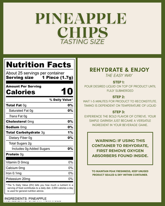 Tasting Size- Freeze-Dried Pineapple Chips