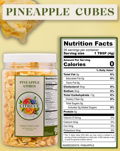 Freeze Dried Pineapple Cubes