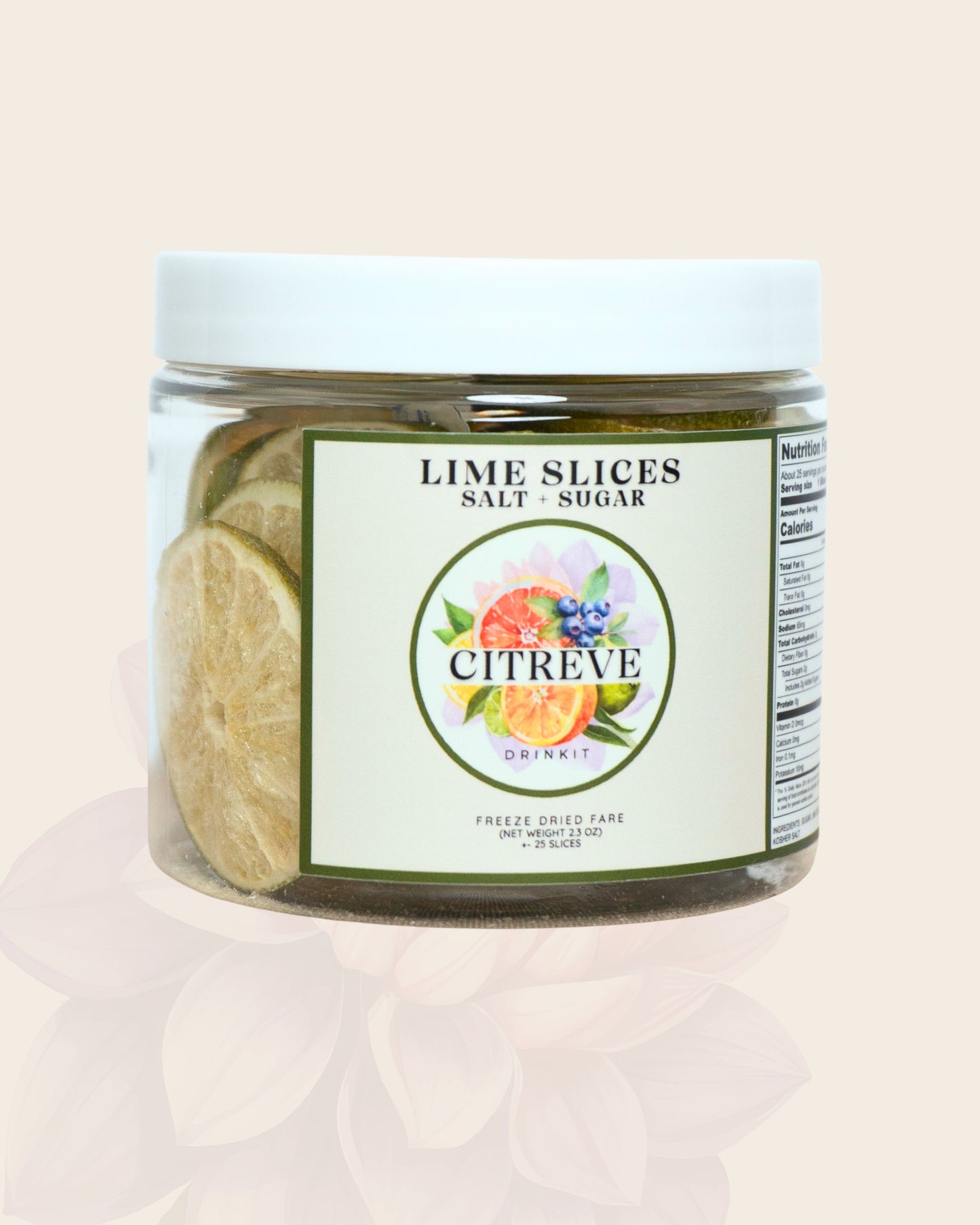 Tasting Size - Freeze-Dried Lime Slices with Kosher Salt + Sugar