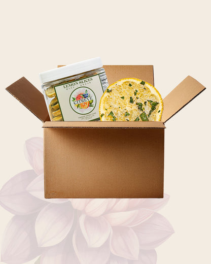 Tasting Case - Freeze-Dried Lemon Slices with Mint + Sugar