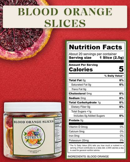 Tasting Size - Freeze-Dried Blood Orange Slices