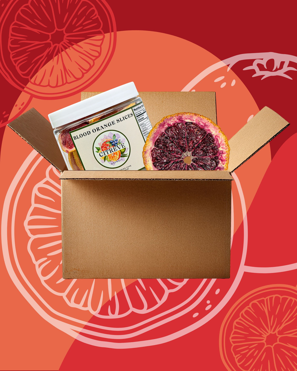 Tasting Case - Freeze Dried Blood Orange Slices