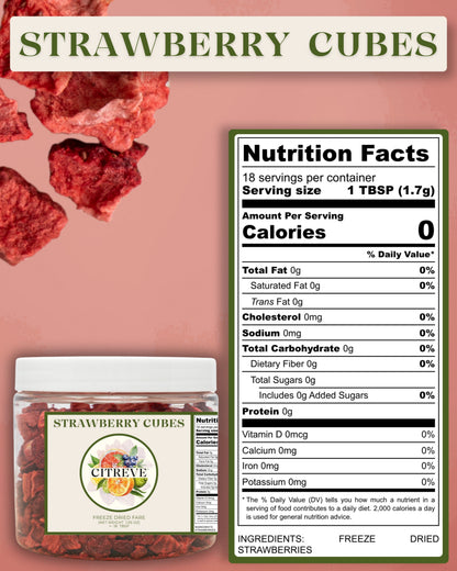Tasting Size - Freeze Dried Strawberry Cubes